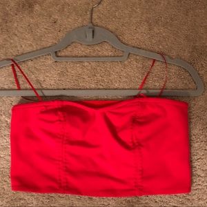 Red crop top with bandage back